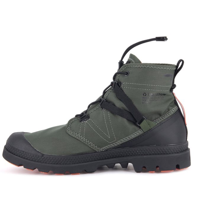 Bottes Palladium Pampa Travel Lite+ Imperméables Femme Vert Olive | FR HFD712Y